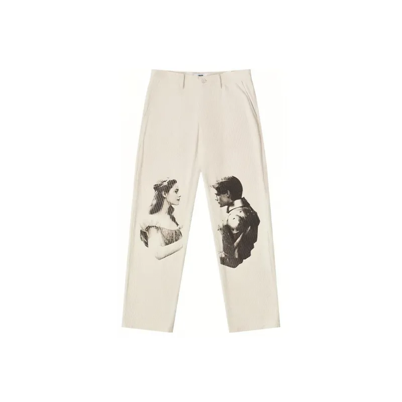 EMPTY REFERENCE Casual Pants Unisex White-0