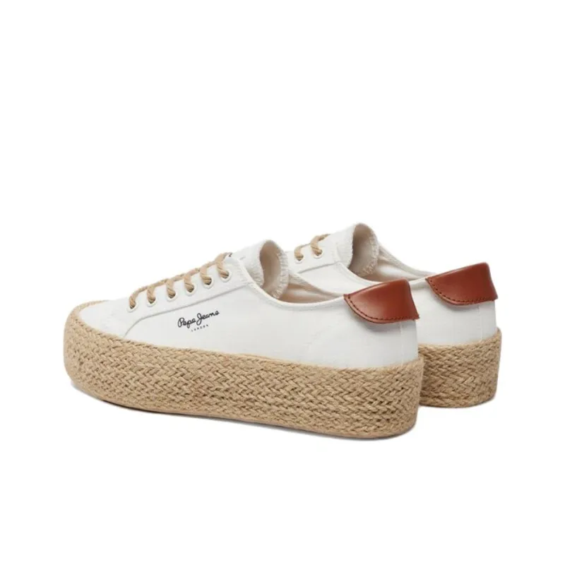 Pepe Jeans Kyle Classic Low Top Skateboard Shoes Women's White-3