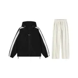 Black Top+Light Apricot Pants