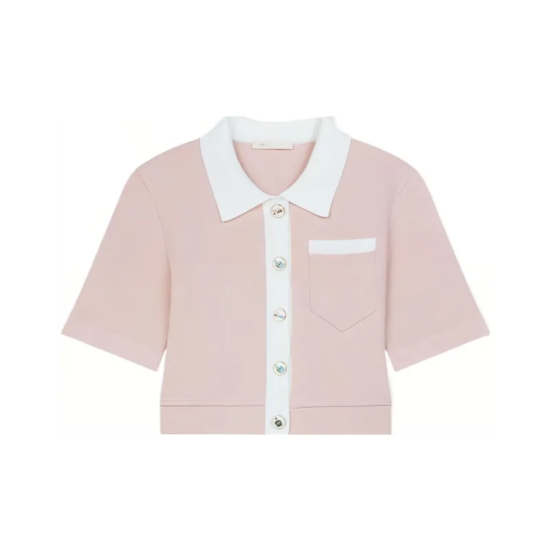 Maje Crop Tops Women's Pink-0