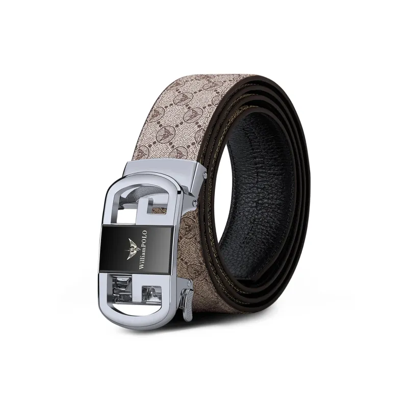 WilliamPOLO Cow Leather Belts Men's 3.5cm Width-28