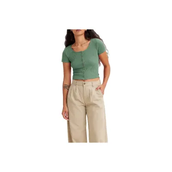 Levis T-Shirts Women's Green
