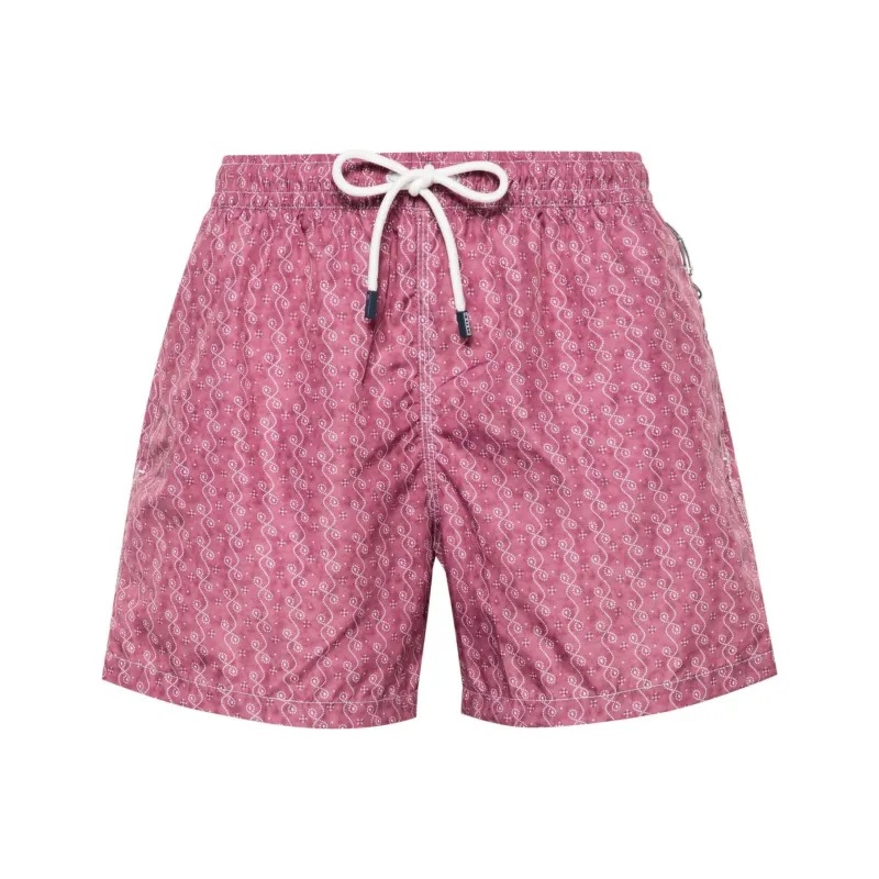 FEDELI Swimming Shorts Men's Burgundy-0