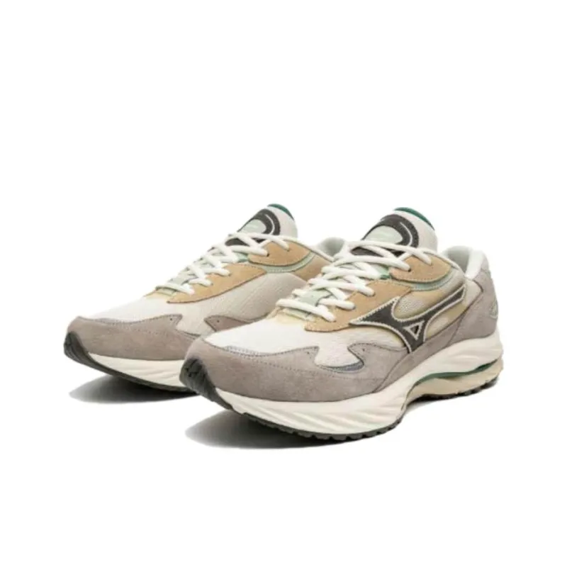 Mizuno Wave Rider Β Anti Slip Wear Resistant Low Top Running Shoes Unisex Light Beige-2