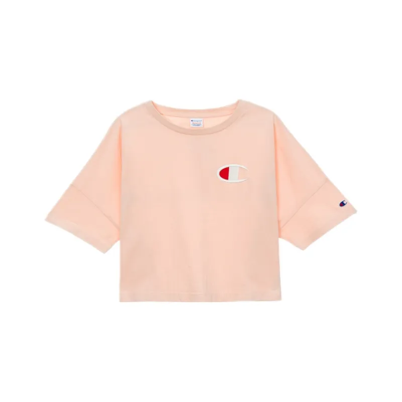 Champion T Shirt Japan Version Women's Light Pink-0
