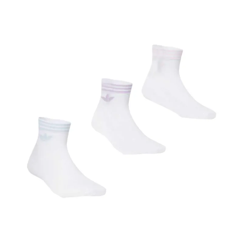 Adidas Originals Mid Calf Socks Women's 3 Pack White-1