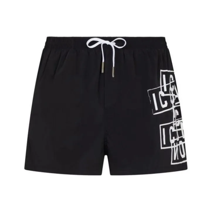 DSQUARED 2 Icon Logo Printed Drawstring Swim Shorts-0