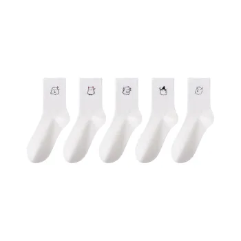 MIIOW Mid Calf Socks Women's 5 Pack