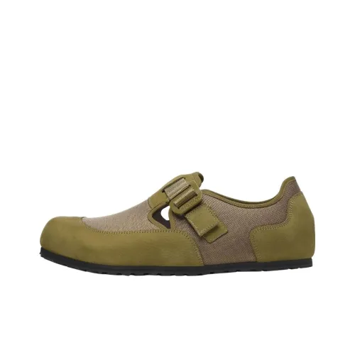 Birkenstock London Nova Low Top Casual Shoes Men's Green Regular Loose Fit