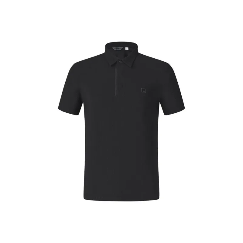 FILA Golf Series SS25 Polo Shirt Men's Pitch Black-0