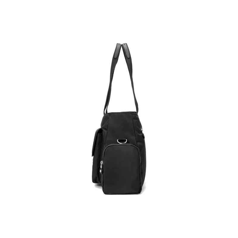 ROBERTA DI CAMERINO Fabric Crossbody Bag, Shoulder Bag Unisex Black/Royal Blue-2