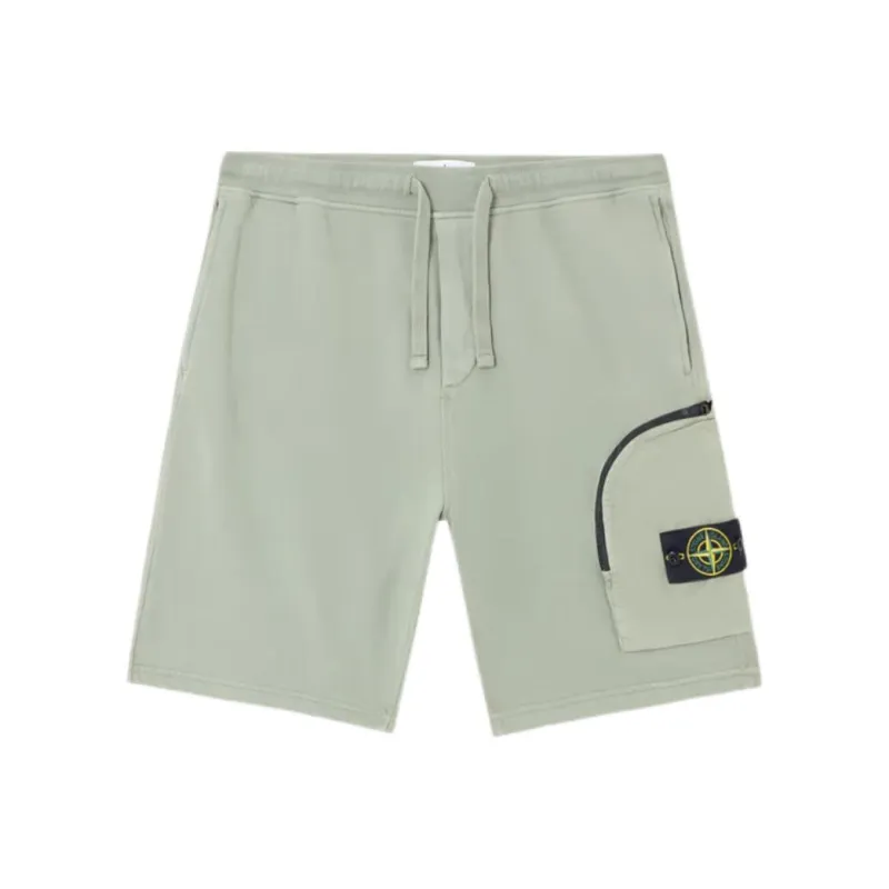 STONE ISLAND Logo Patch Drawstring Shorts-0