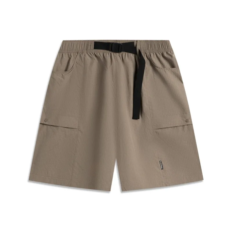 LiNing CF Tracing Cargo Shorts Men's Mushroom Brown-0