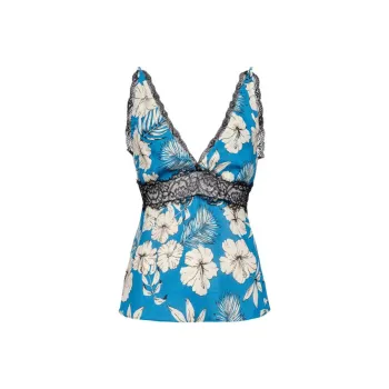PINKO Floral print Lace trimmed Top