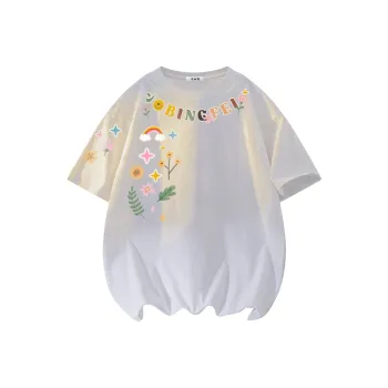 Ice Flying Drop Shoulder Sleeve T Shirt Women's