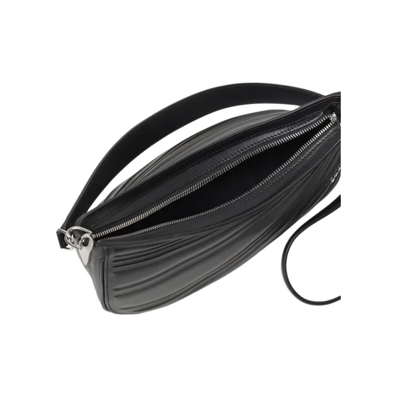 Mugler Leather Shoulder Bag Women's Black-2