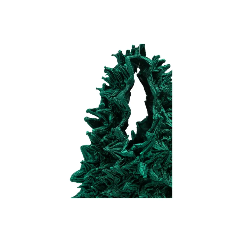 BUNZABURO Polyester Sea Urchin Bag Durian Bag Handbag Medium Size Women's Dark Green & Emerald Green-3