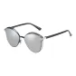 Silver Frame with White Mirrored Lens