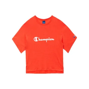 Champion Straight T Shirt Japan Version Women's Red