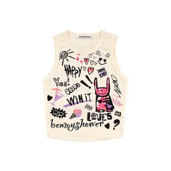 BENMYSHOWER Tank Top Women's Beige