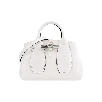 LONGCHAMP Roseau Leather Crossbody Handbags Extra Small Women's White