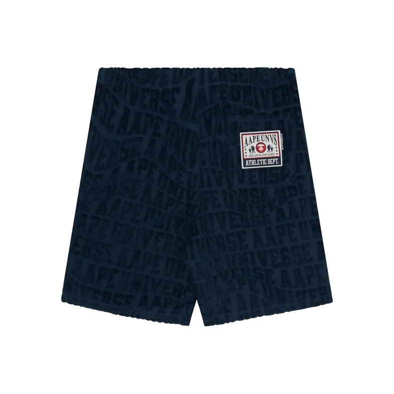 Aape Monogram pattern Terry cloth Shorts-4