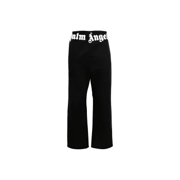 PALM ANGELS Logo Printed Straight Leg Chino Pants