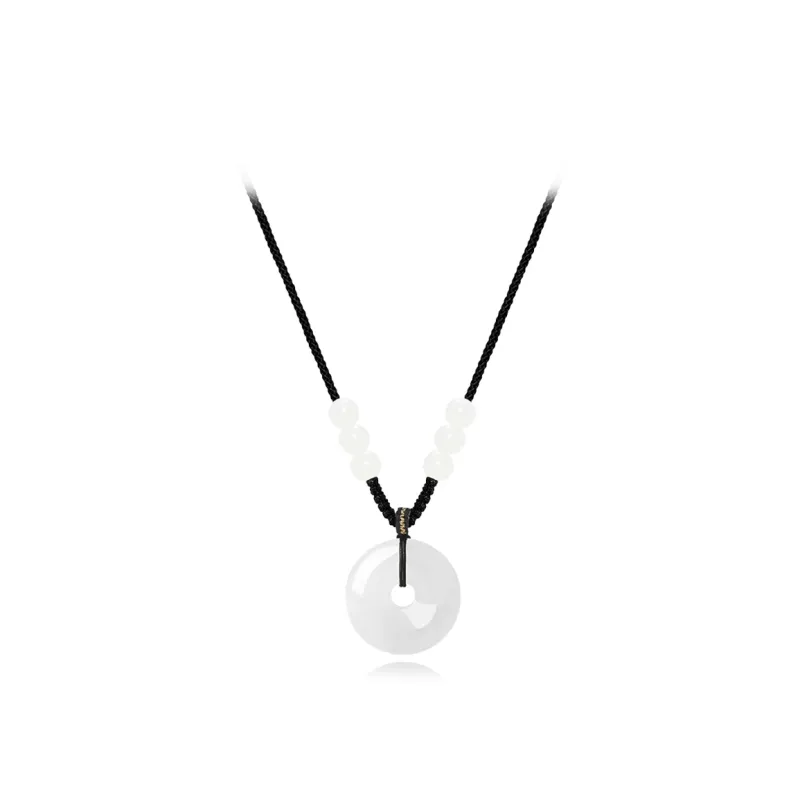 Muyan White Jade Bodhi Necklaces Unisex-0