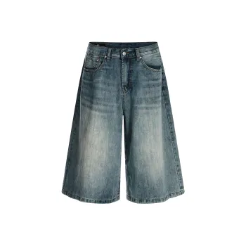 GBXM Denim Shorts Unisex Vintage Blue