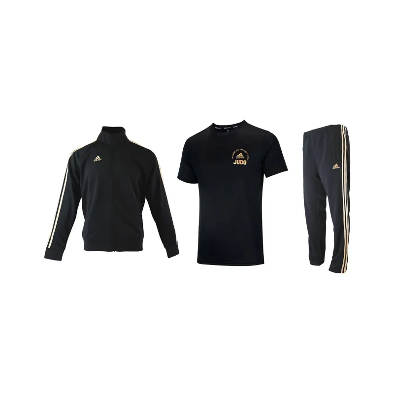 Adidas Casual Sportswear Men's 3 Pack Black Gold-0