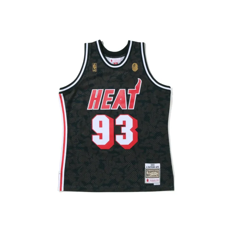 Bape X Mitchell & Ness Miami Heat Jersey-0