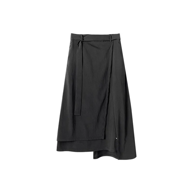 HUANXIANGZHE Skirts Unisex Black-0