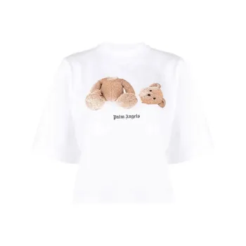 PALM ANGELS Crop Tops Women's White