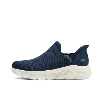 Skechers Go Walk Fle Hands Free Slip Ins Technology Rebound Lightweight Breathable Low Top Casual Shoes Men's Black