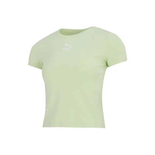 PUMA Mercedes Crop Tops Women's Light Green