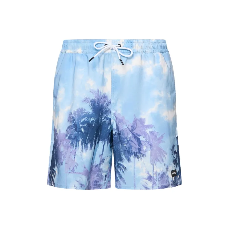 Oakley CanaryPalmsRc18 Beach Shorts Men's Palm Cloud Light Blue-0