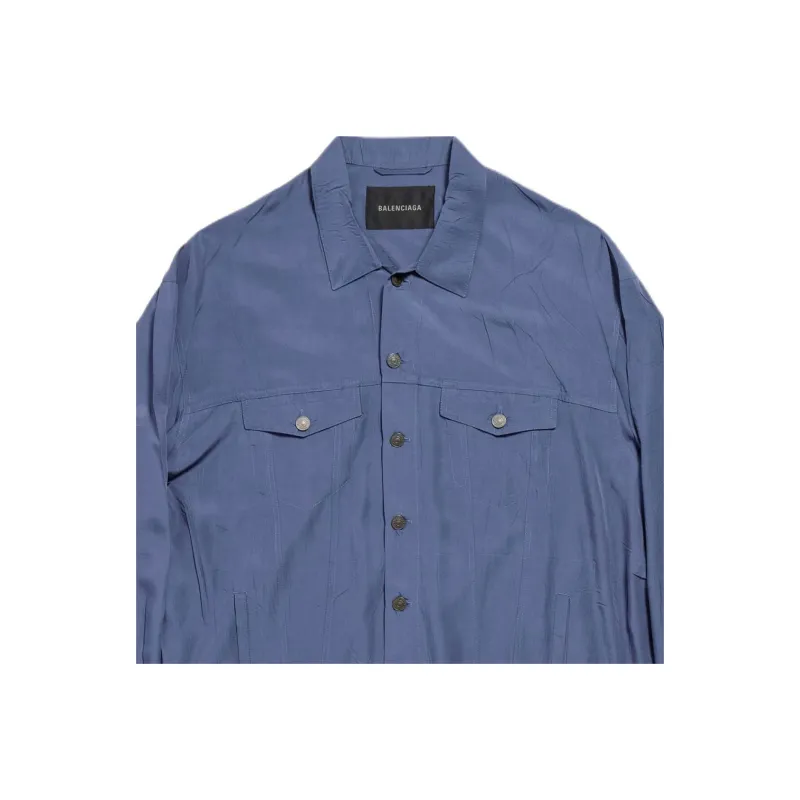 Balenciaga Jackets & Coats Regular Fit Men's Faded Blue-6