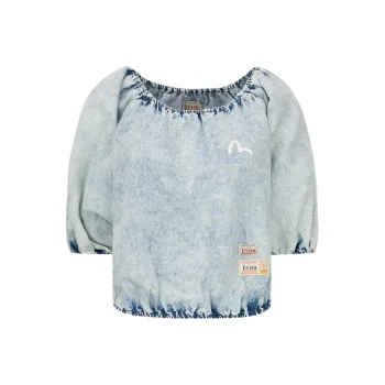 EVISU Crop Tops Women's Blue