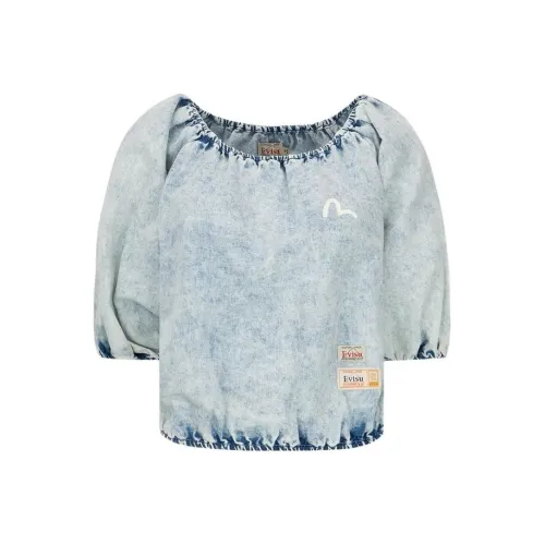 EVISU Crop Tops Women's Blue