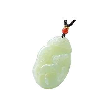 MARY WINDSOR Pendants Pale Greenish White Jade Unisex
