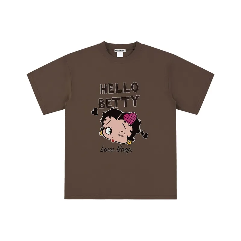 BETTY BOOP Drop Shoulder Sleeve T Shirt Women's-6