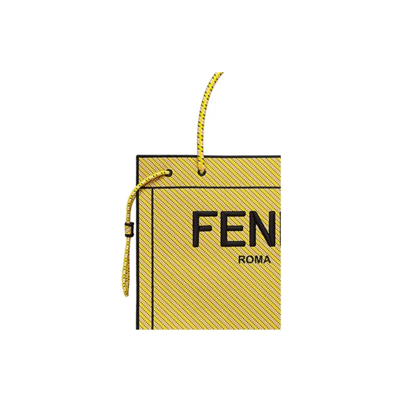 FENDI High Technical Fabric Tote One Shoulder Handbag Large Size Women's Yellow-4