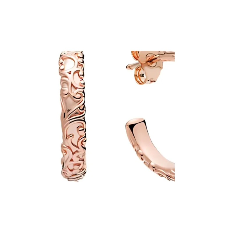 Pandora Earrings Women's Rose Gold-2