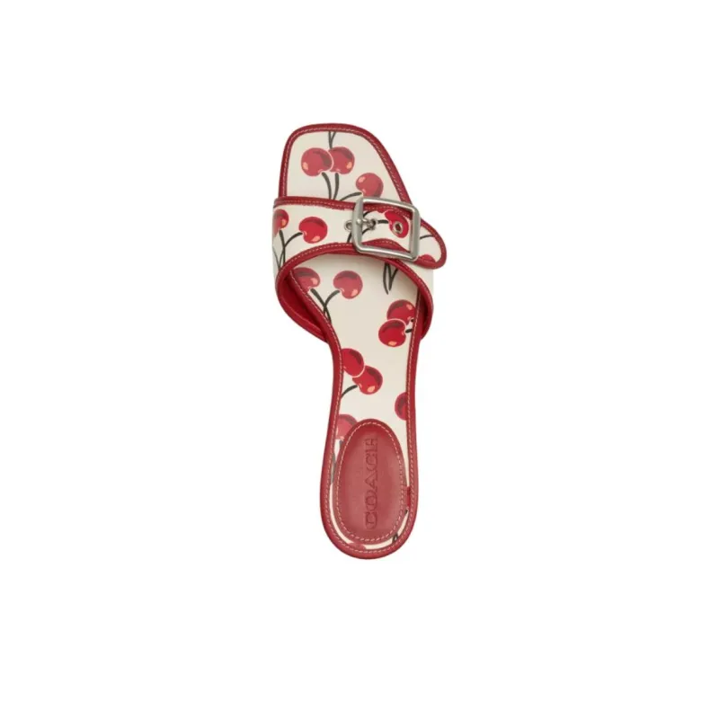 COACH Margot Slide Slippers 5.7cm Women's Red-3