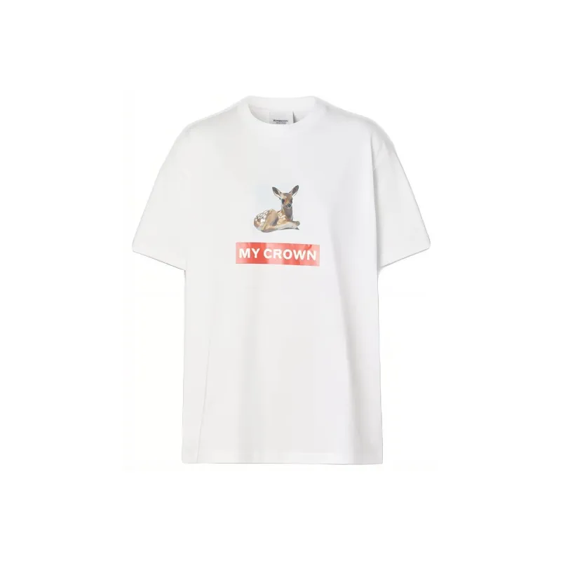 Burberry Women'ss Montage Print T shirt White-0