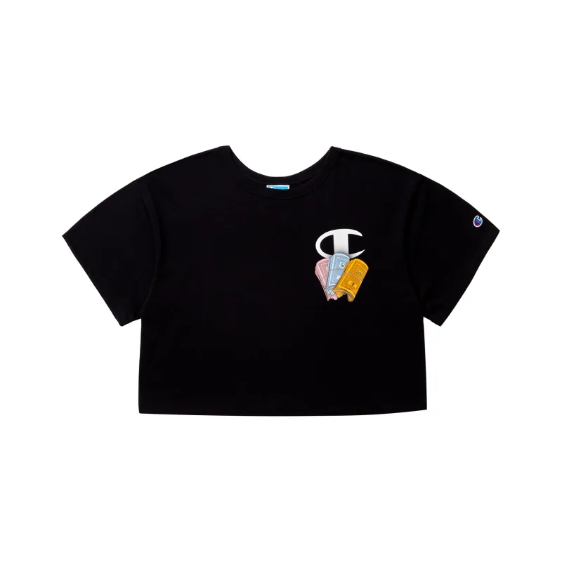 Hasbro X Champion X Hasbro Crop Tops Women's Black-0