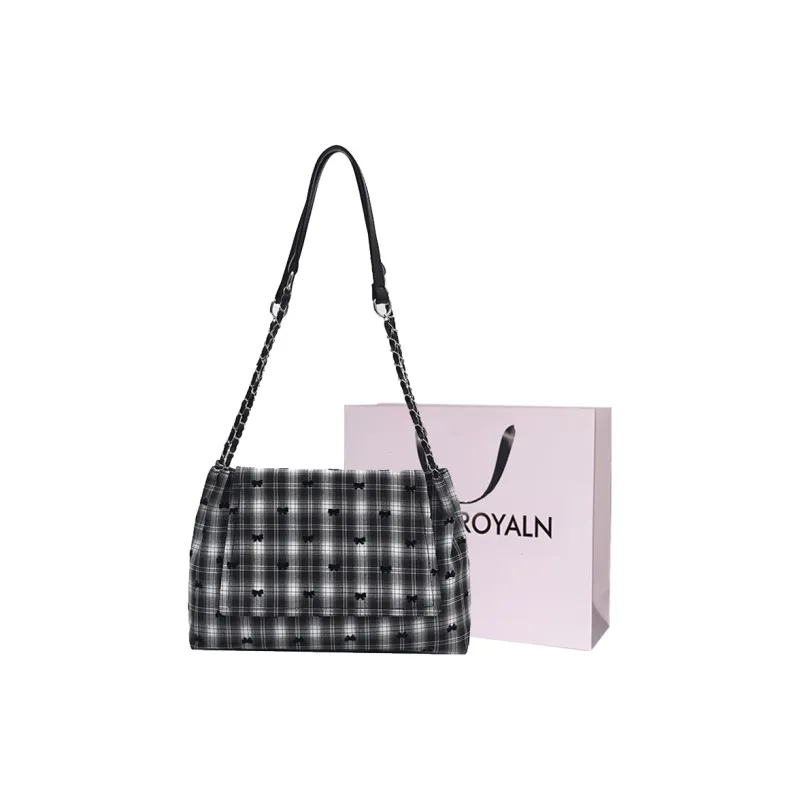 LOUIS ROYALN Nylon Shoulder Bag Regular Unisex Butterfly/Plaid/Polka Dot-4