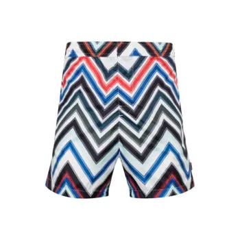 MISSONI Zigzag Printed Wide Leg Swim Trunks