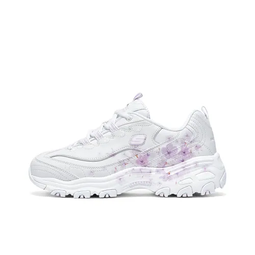 Skechers DLITES Cushioning, Wear Resistant Low Top Chunky Sneakers Women's White