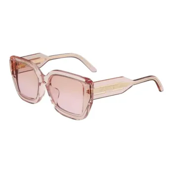 DIOR Acetate Metal Square Sunglasses Unisex Pink